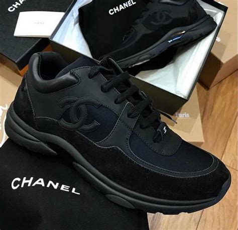 black chanel runner|chanel black trainers uk.